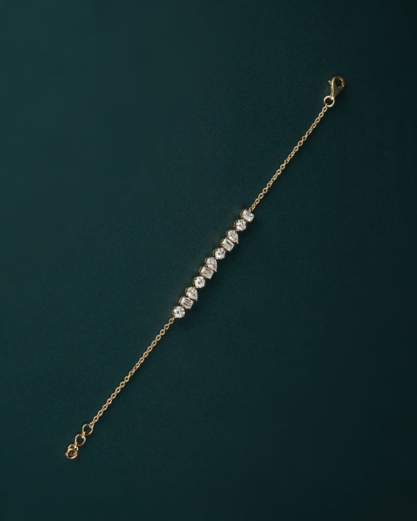 2.44 CT Mixed Shape CVD Lab-Grown Diamond Tennis Bracelet