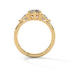 4.10 CT Marquise Cut Lab-Grown Diamond Three-Stone Ring with Side Accents