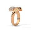 1.12 CT Round Lab-Grown Diamond Pave Wrap Designer Ring