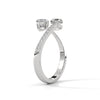 1.10 CT Marquise & Oval Lab-Grown Diamond Open Wrap Ring