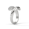 1.12 CT Round Lab-Grown Diamond Pave Wrap Designer Ring