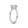 2.11 CT Oval Lab-Grown Diamond Three-Stone Ring with Marquise & Round Accents