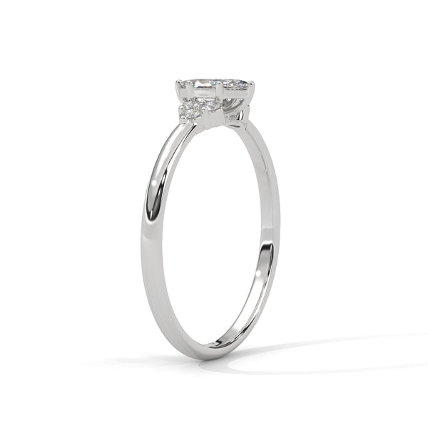 0.38 CT Marquise & Round Lab-Grown Diamond Three-Stone Ring