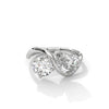 2.50 CT Round & Pear Lab-Grown Diamond Toi Et Moi Open Ring