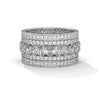 5.56 CT Round & Oval Lab-Grown Diamond Multi-Row Eternity Band Ring
