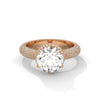 5.17 CT Round Lab-Grown Diamond Micro Pave Halo Solitaire Ring
