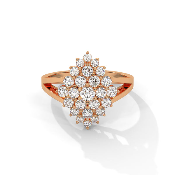 1.07 CT Round Lab-Grown Diamond Cluster Statement Ring