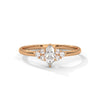 0.38 CT Marquise & Round Lab-Grown Diamond Three-Stone Ring