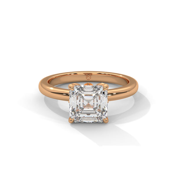 2.10 CT Asscher Cut Lab-Grown Diamond Solitaire Ring