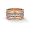 5.56 CT Round & Oval Lab-Grown Diamond Multi-Row Eternity Band Ring