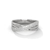 0.27 CT Round Lab-Grown Diamond Criss-Cross Pavé Designer Ring