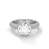 5.17 CT Round Lab-Grown Diamond Micro Pave Halo Solitaire Ring