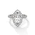 2.72 CT Pear & Round Lab-Grown Diamond Halo Engagement Ring