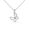 0.26 CTW Floral Butterfly Design Lab-Grown Diamond Pendant in Gold