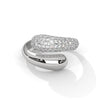 1.12 CT Round Lab-Grown Diamond Pave Wrap Designer Ring