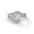 1.16 CT Round Lab-Grown Diamond Designer Halo Twist Ring