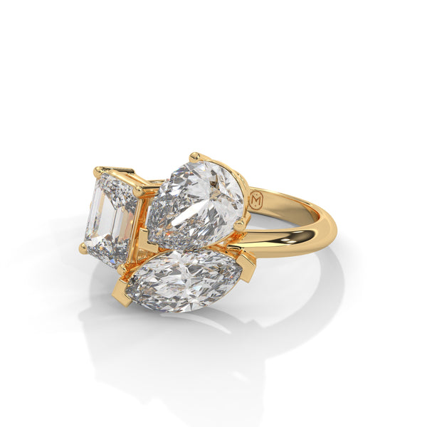 3.50 CT Multi-Shape Lab-Grown Diamond Statement Ring