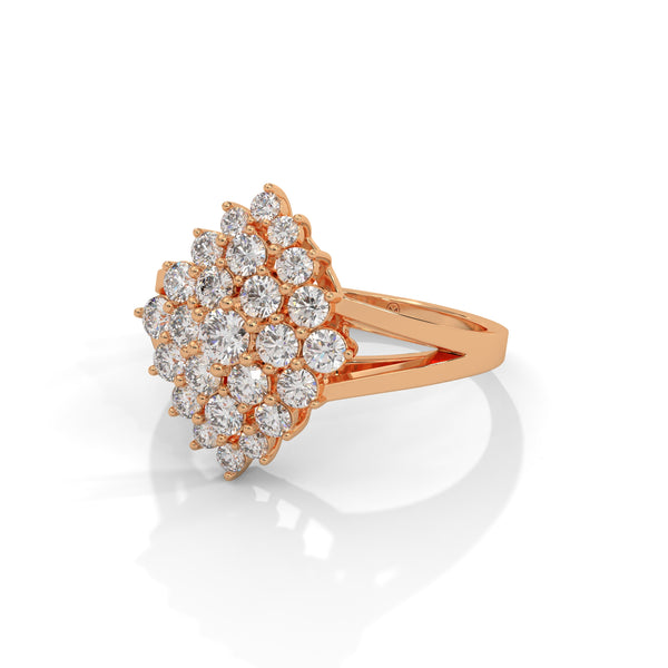 1.07 CT Round Lab-Grown Diamond Cluster Statement Ring