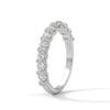 1.27 CT Round Lab-Grown Diamond Eternity Band with Halo Accents