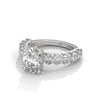 3.99 CT Oval Lab-Grown Diamond Half Eternity Solitaire Ring