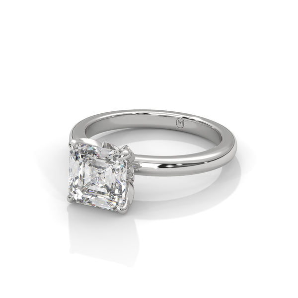 2.10 CT Asscher Cut Lab-Grown Diamond Solitaire Ring