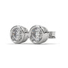 0.50 CT Round Bezel-Set CVD Lab-Grown Diamond Stud Earrings