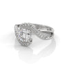 1.16 CT Round Lab-Grown Diamond Designer Halo Twist Ring