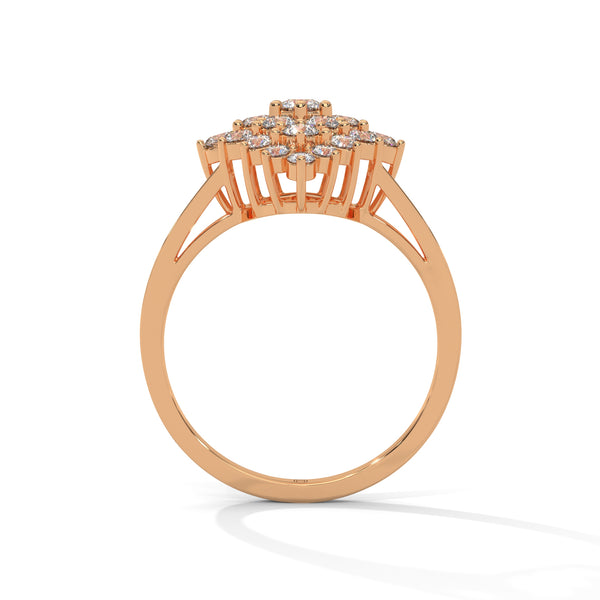 1.07 CT Round Lab-Grown Diamond Cluster Statement Ring