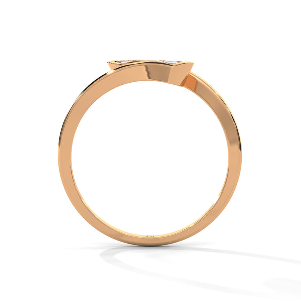 0.28 CT Round Lab-Grown Diamond Open Wrap Ring
