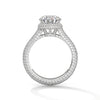 5.17 CT Round Lab-Grown Diamond Micro Pave Halo Solitaire Ring