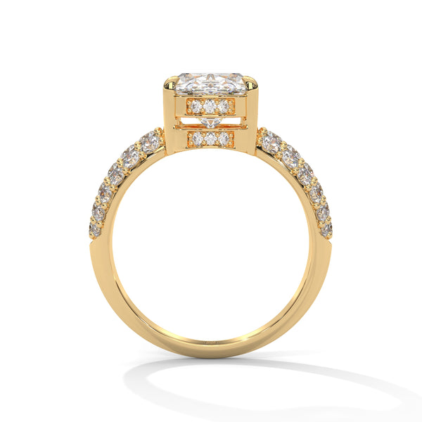 3.95 CT Oval & Round Lab-Grown Diamond Multi-Row Pave Luxury Ring