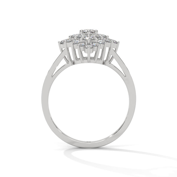 1.07 CT Round Lab-Grown Diamond Cluster Statement Ring