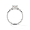 2.11 CT Oval Lab-Grown Diamond Three-Stone Ring with Marquise & Round Accents