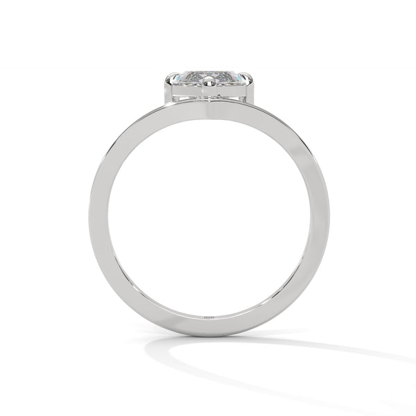 1.50 CT Marquise Cut Lab-Grown Diamond V-Shaped Solitaire Ring