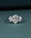 2.90 CT Oval Three-Stone Lab-Grown Diamond Engagement Ring