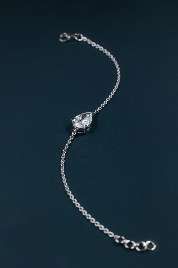 2.01 CT Pear Cut Lab-Grown Diamond Solitaire Pendant Necklace