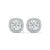 2.24 CT Cushion Cut Halo CVD Lab-Grown Diamond Stud Earrings