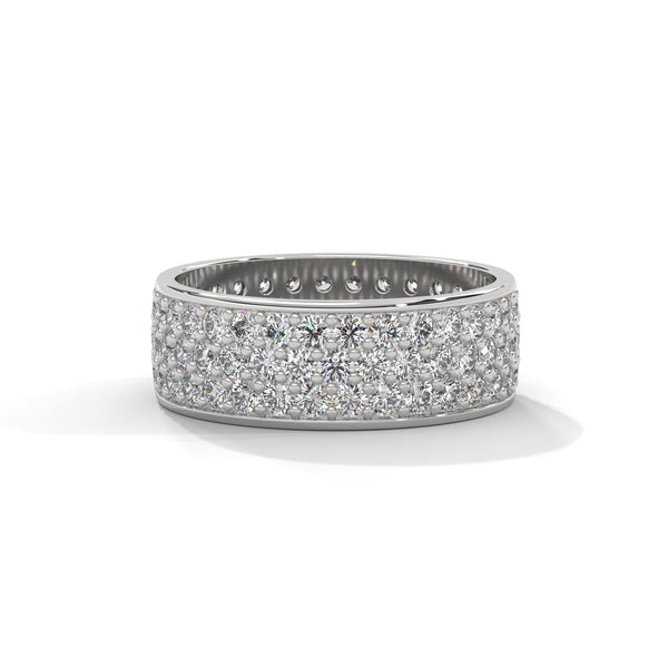 2.02 CT Round Lab-Grown Diamond Pave Eternity Band Ring