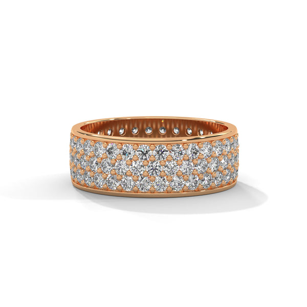 2.02 CT Round Lab-Grown Diamond Pave Eternity Band Ring