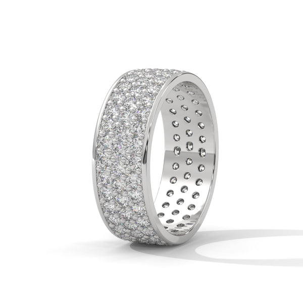 2.02 CT Round Lab-Grown Diamond Pave Eternity Band Ring