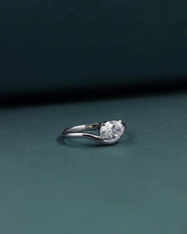 1.01 CTW Oval Lab-Grown Diamond Solitaire Ring in Gold