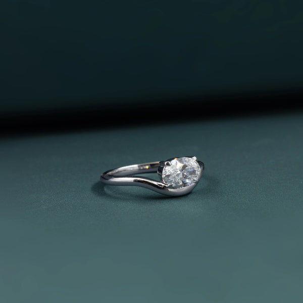 1.01 CTW Oval Lab-Grown Diamond Solitaire Ring in Gold