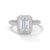1.90 CT Emerald Cut Lab-Grown Diamond Halo Engagement Ring