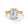 1.90 CT Emerald Cut Lab-Grown Diamond Halo Engagement Ring
