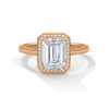 1.90 CT Emerald Cut Lab-Grown Diamond Halo Engagement Ring