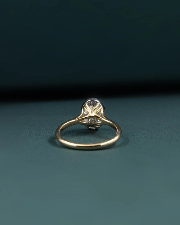 2.11 CT Oval Bezel-Set Lab-Grown Diamond Solitaire Ring