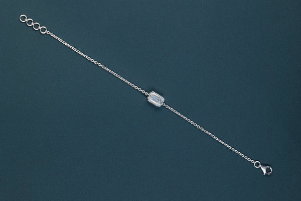 2.00 CT Emerald Cut CVD Lab-Grown Diamond Solitaire Bracelet