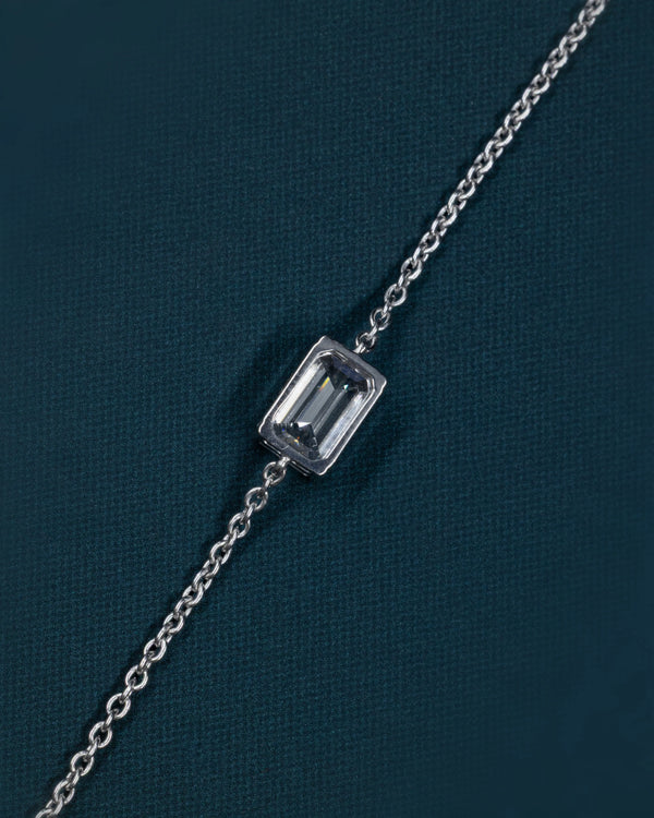 2.00 CT Emerald Cut CVD Lab-Grown Diamond Solitaire Bracelet