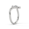 0.75 CT Oval Lab-Grown Diamond Open Curve Solitaire Ring