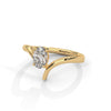 0.75 CT Oval Lab-Grown Diamond Open Curve Solitaire Ring